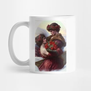 Lesbian Retro Victorian Valentines Mug